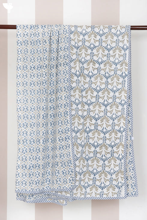 Mulmul Cotton Dohar In Block Print